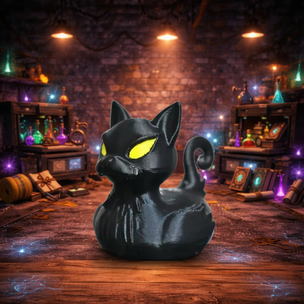 Black Cat Duck - Image 4 with mystical background