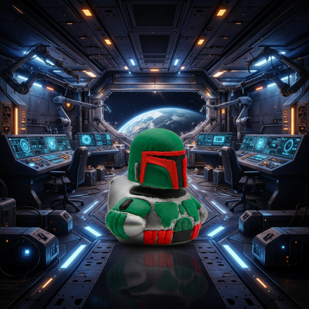 Boba Fett Duck - Image 1 with space background