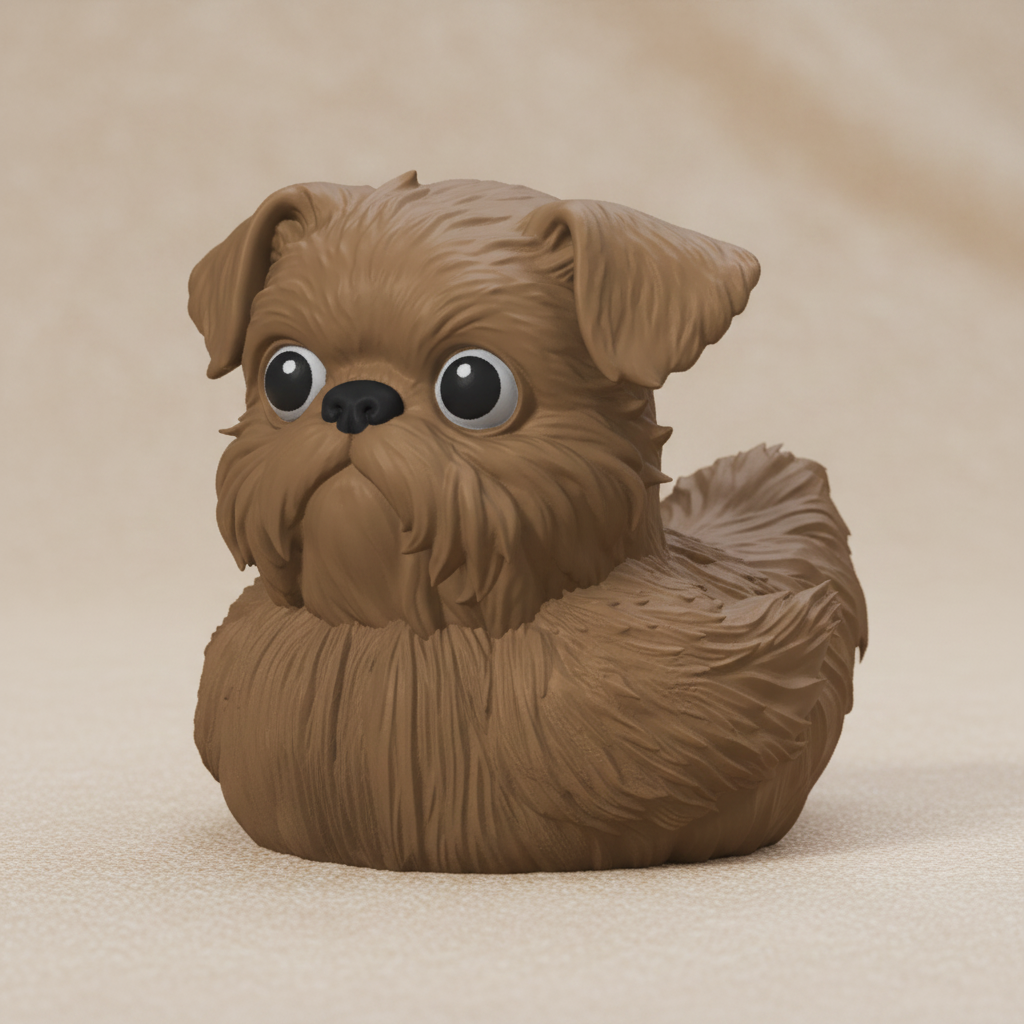 Brussels Griffon Duck — Camera Facing