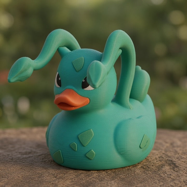Bulbasaur-Inspired Duck - 45-degree front-left view