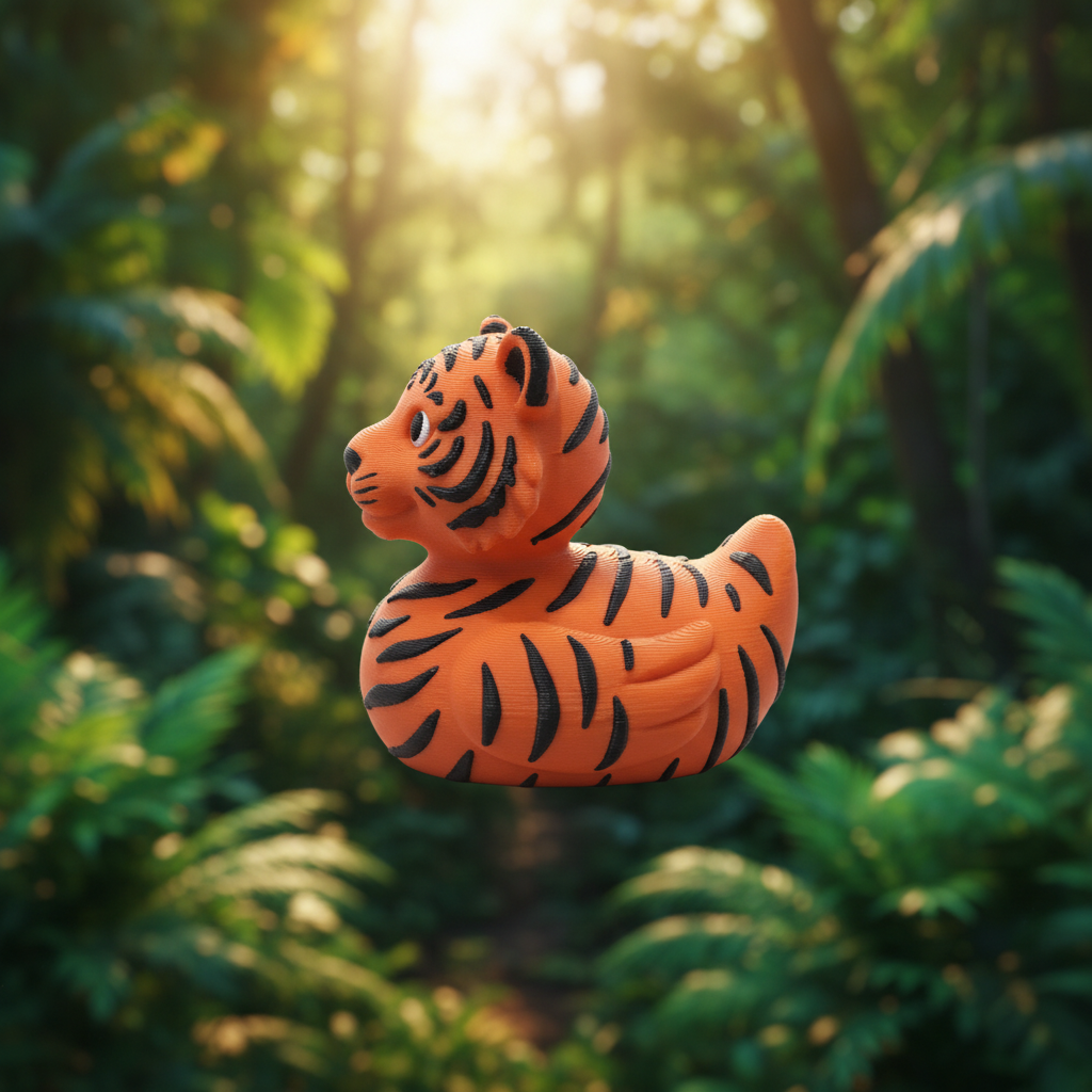 Cute Tiger Duck — Left Side
