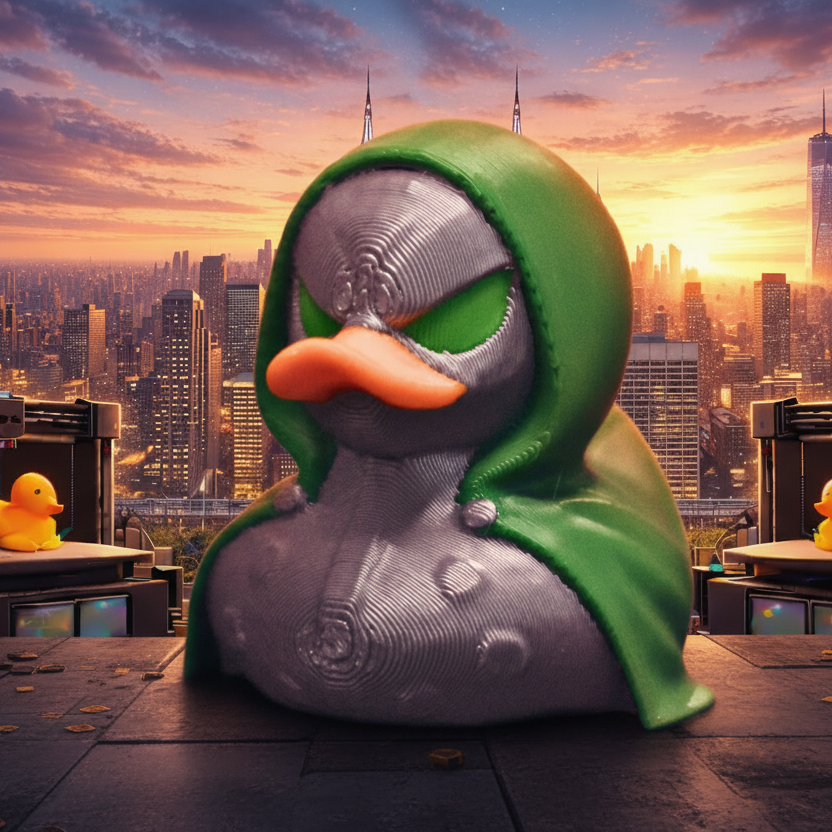 Dr Doom Duck - View 1 with NYC Skyline