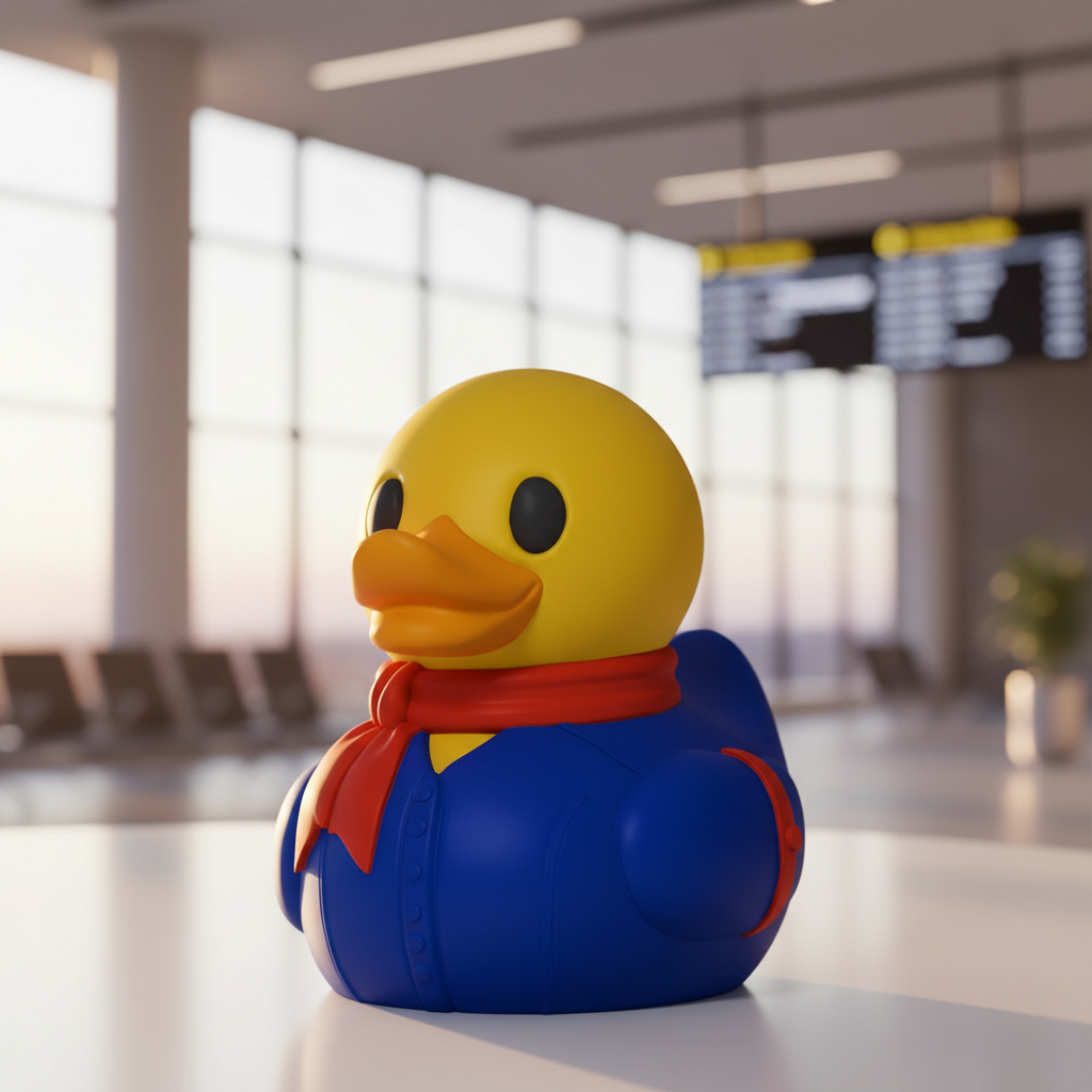 Female Flight Attendant Duck – Front View