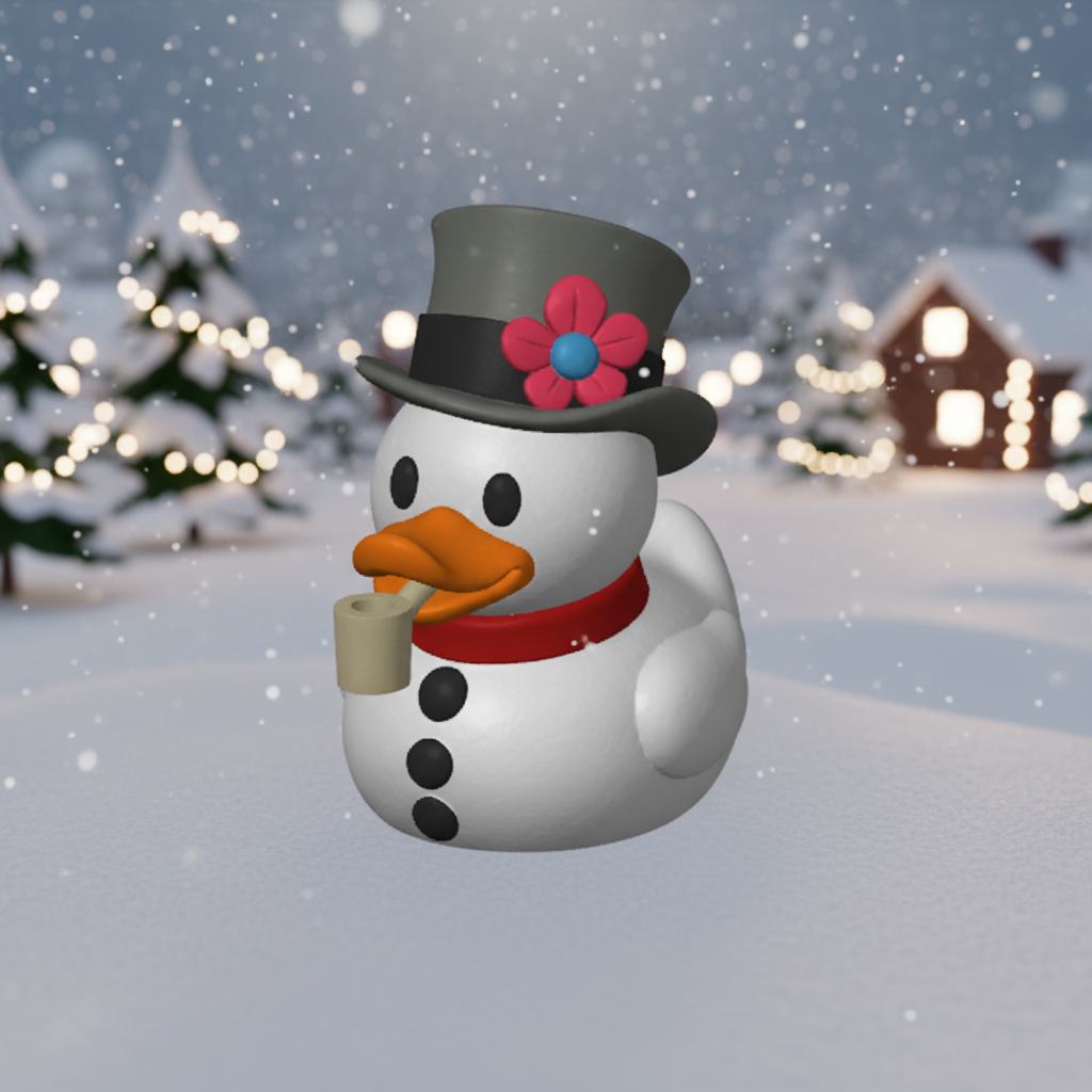 Frosty the Snowman Duck - Front View