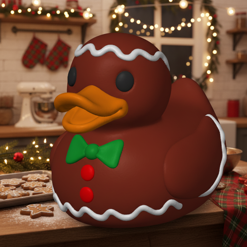 Gingerbread Man Duck - Front View