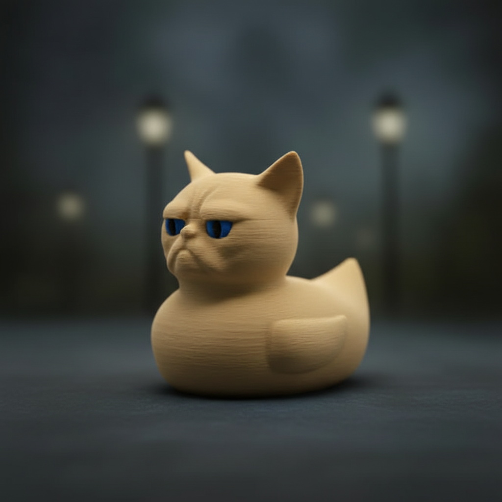 Grumpy Cat Duck – Left Side