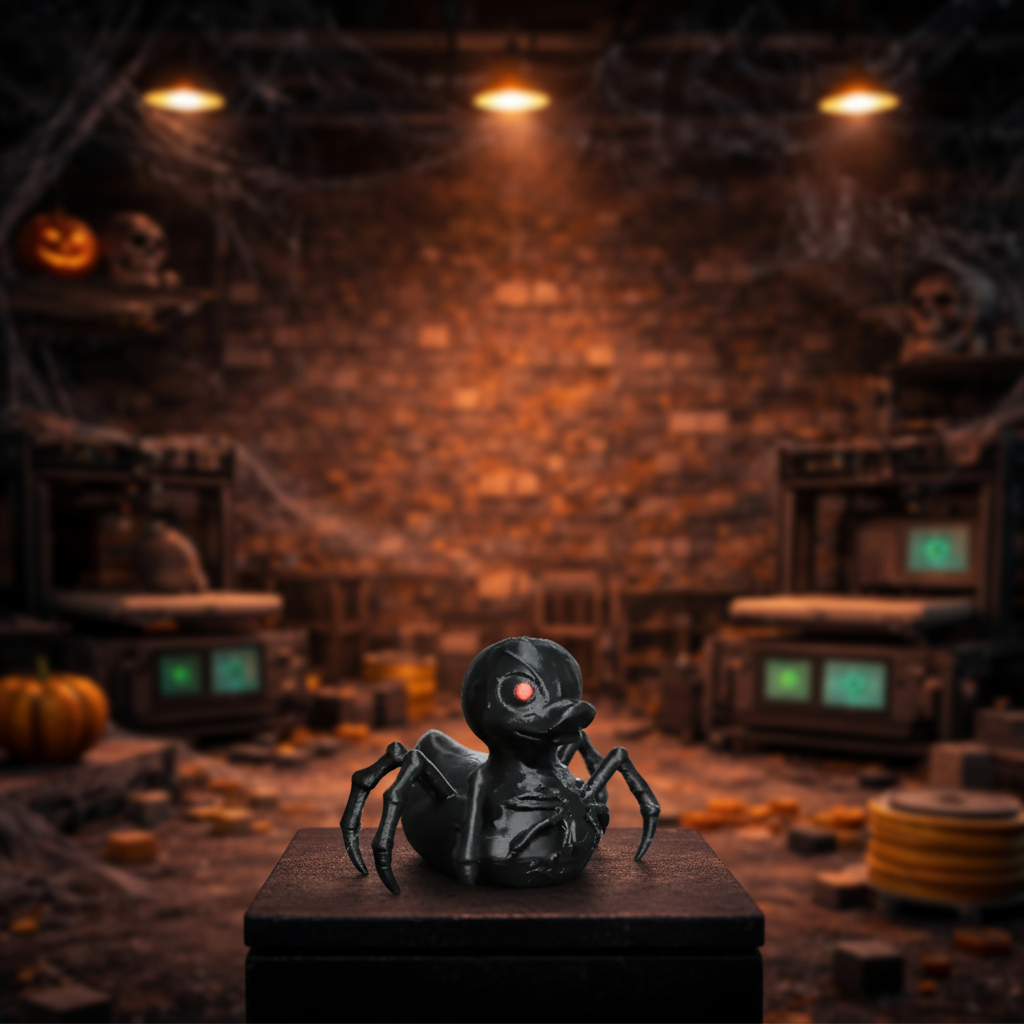 Halloween Spider Duck Background