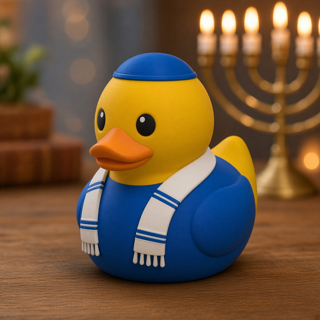 Hanukkah Duck - 45 degree front-left view