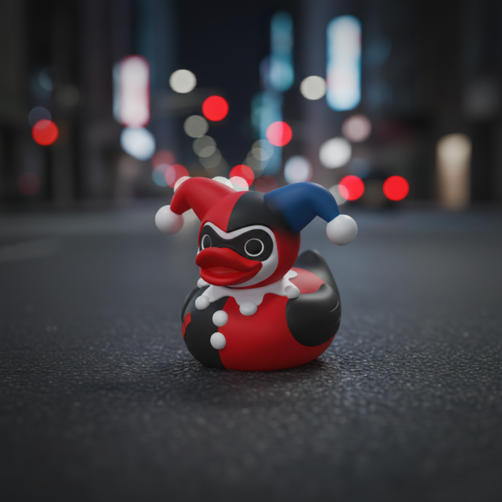 Harley Quinn Duck camera-facing view