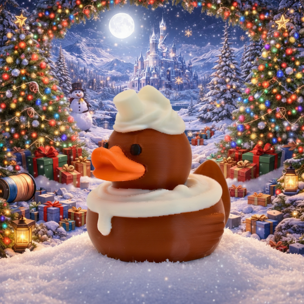 Hot Chocolate Duck Winter Wonderland