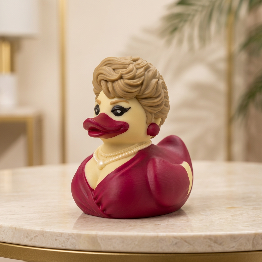 Golden Girl Blanche Duck camera-facing three-quarter view