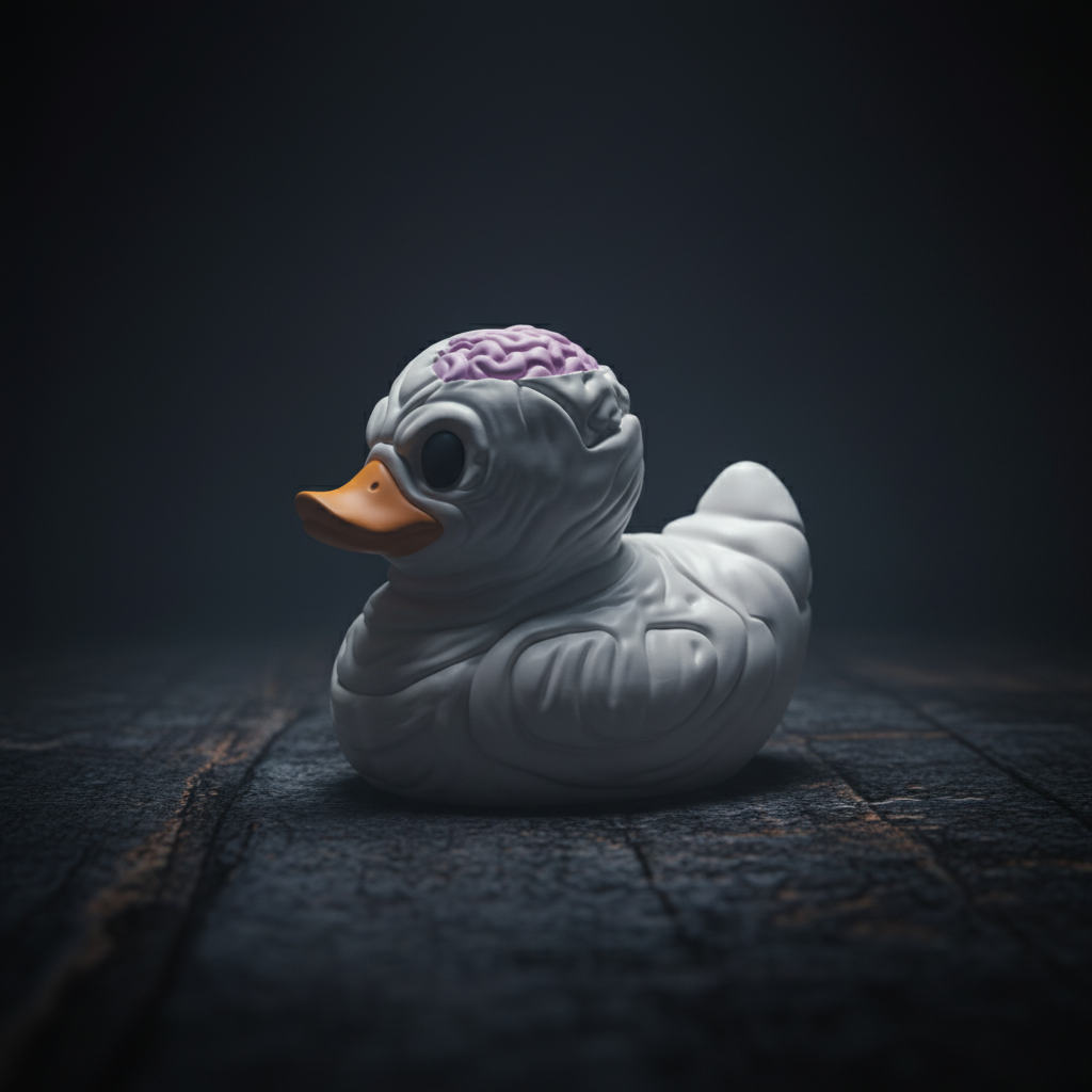 Wrinkly Scary Duck - Left Side View | Zero Ducks Given