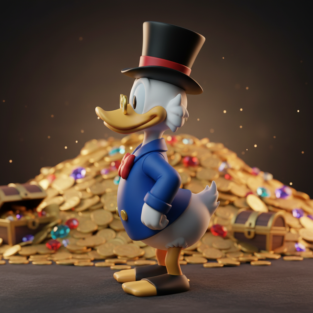 Scrooge McDuck collectible duck left side view
