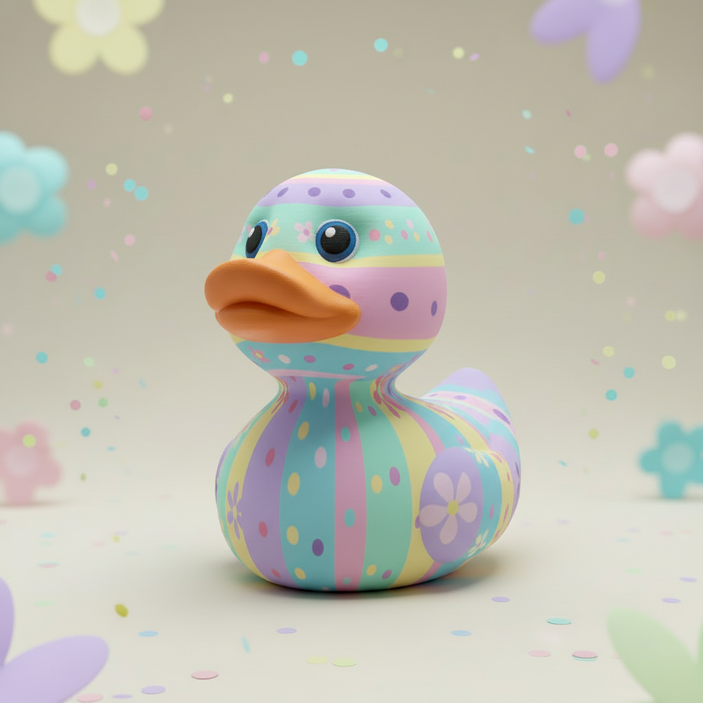 Easter Duck camera-facing view