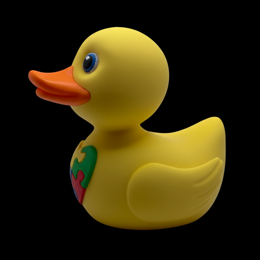 Autism Awareness Duck - Left Side View | Zero Ducks Given