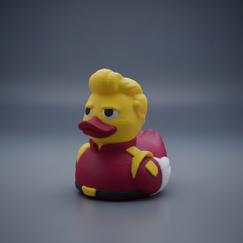 Zapp Brannigan-Inspired Duck camera facing view