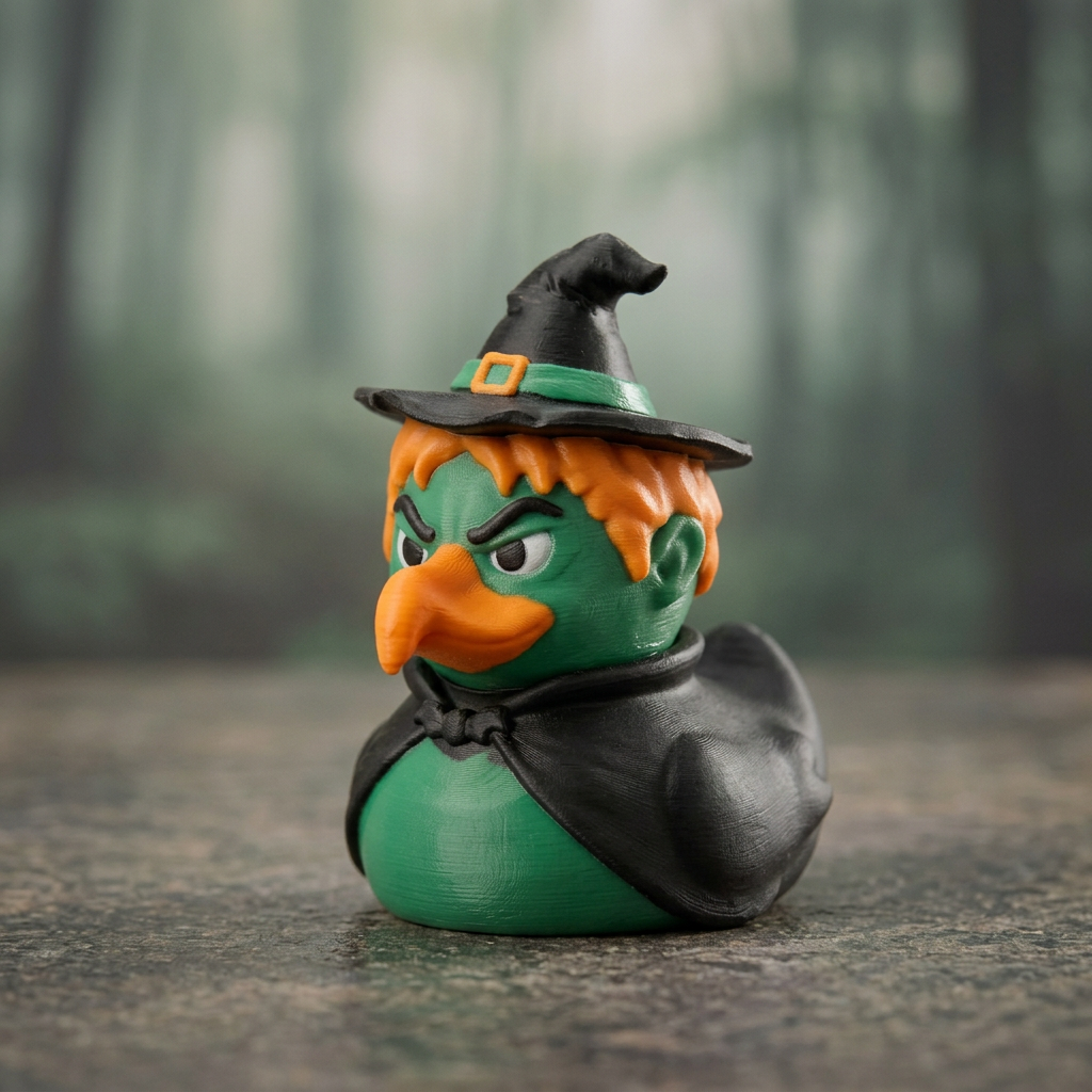 Quack Witch of the West Duck camera-facing three-quarter view