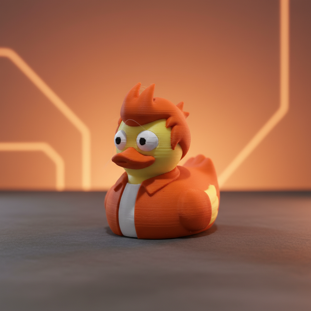Fry-inspired duck camera-facing view