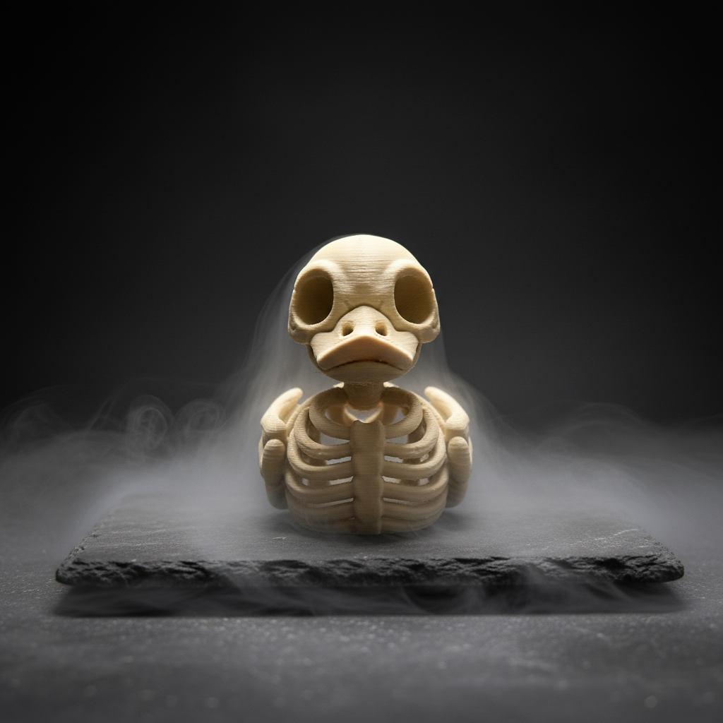 Hollow Skeleton Duck - Front View | Zero Ducks Given