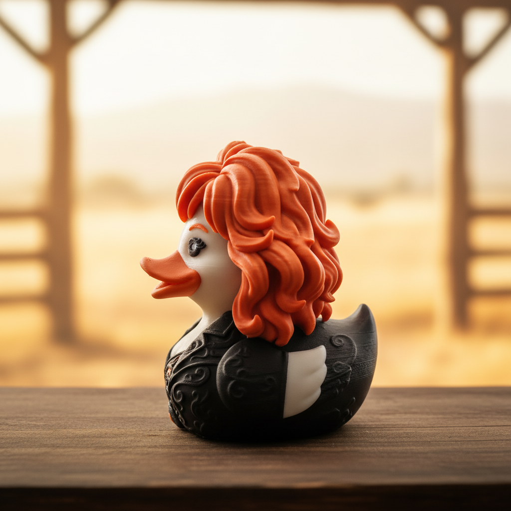 Reba McEntire Duck figurine, left side view