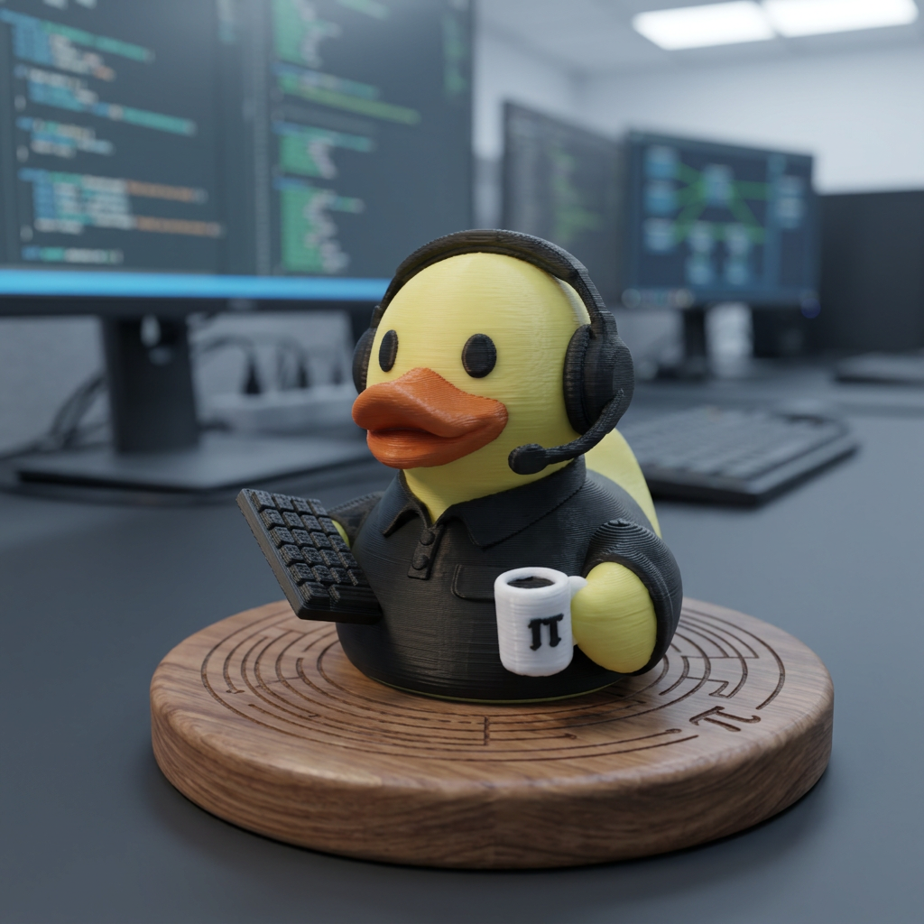 IT Support Duck camera-facing three-quarter view