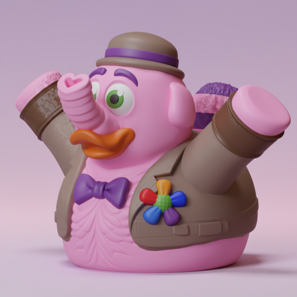 Bing Bong-Inspired Duck left side view