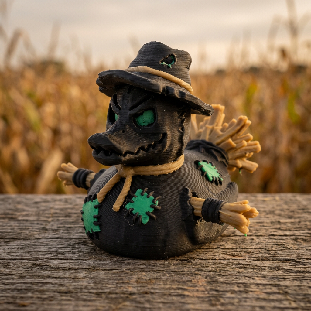 Evil Scarecrow Duck camera-facing three-quarter view