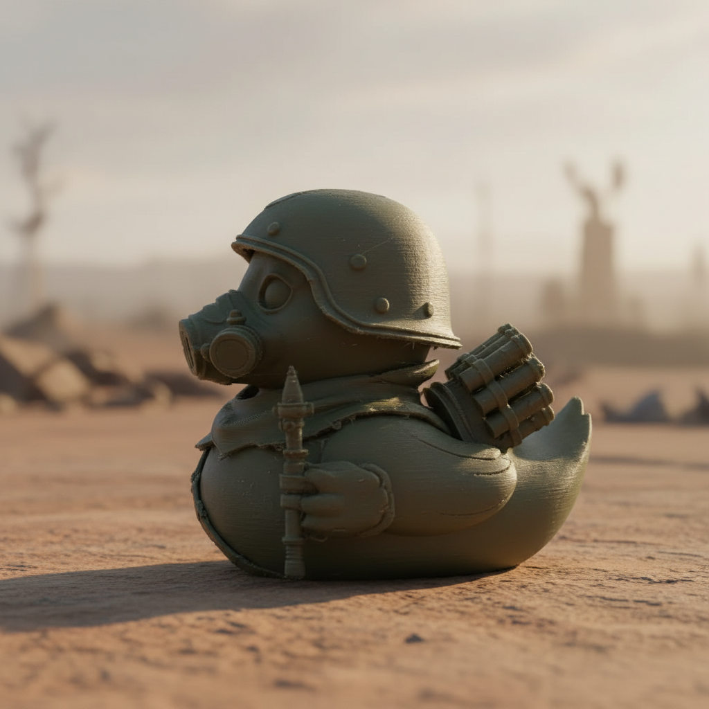 Post Apocalyptic Trooper Duck left side profile