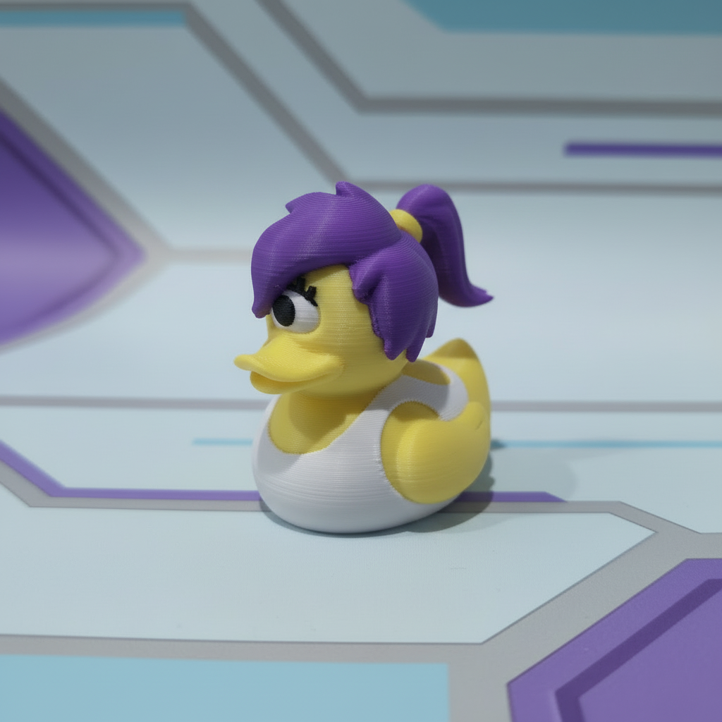 Leela-inspired duck collectible camera-facing view