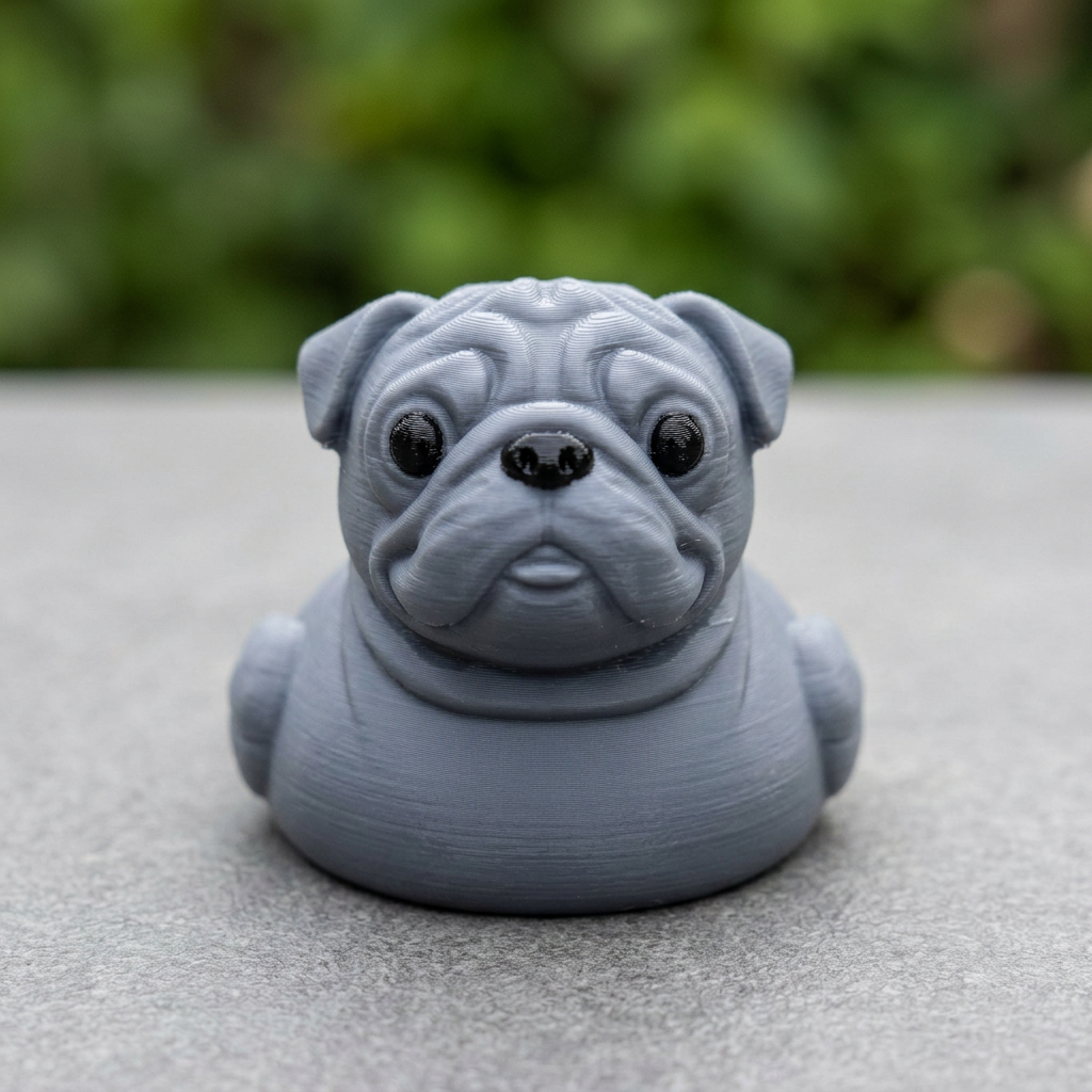Pug Pup Duck front view