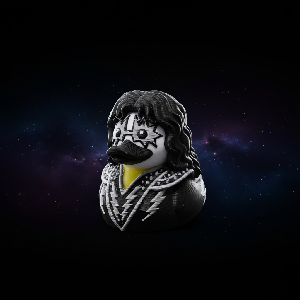 Spaceman-Inspired Duck (KISS) - Camera Facing 3/4 Angle