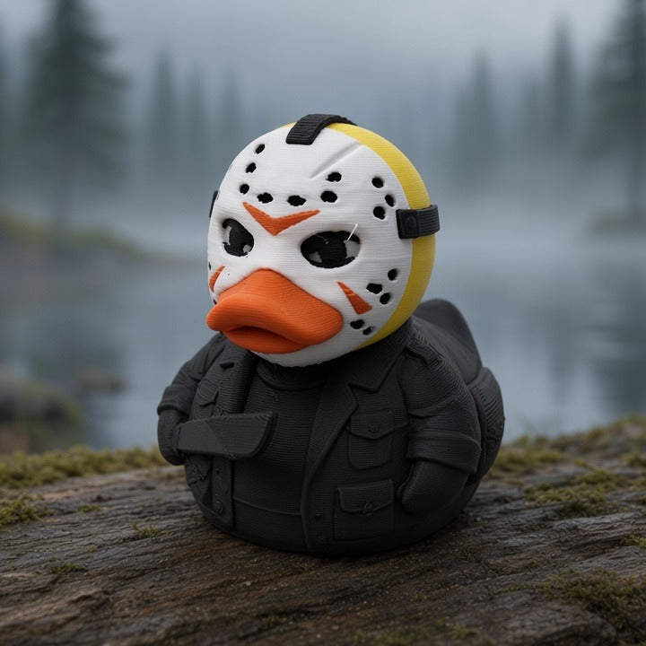 Jason Voorhees-Inspired Duck - 45-degree front-left view