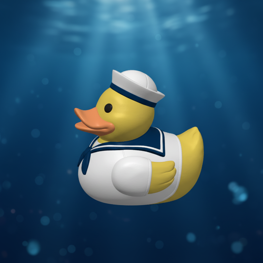 Navy Sailor Duck — Left Side