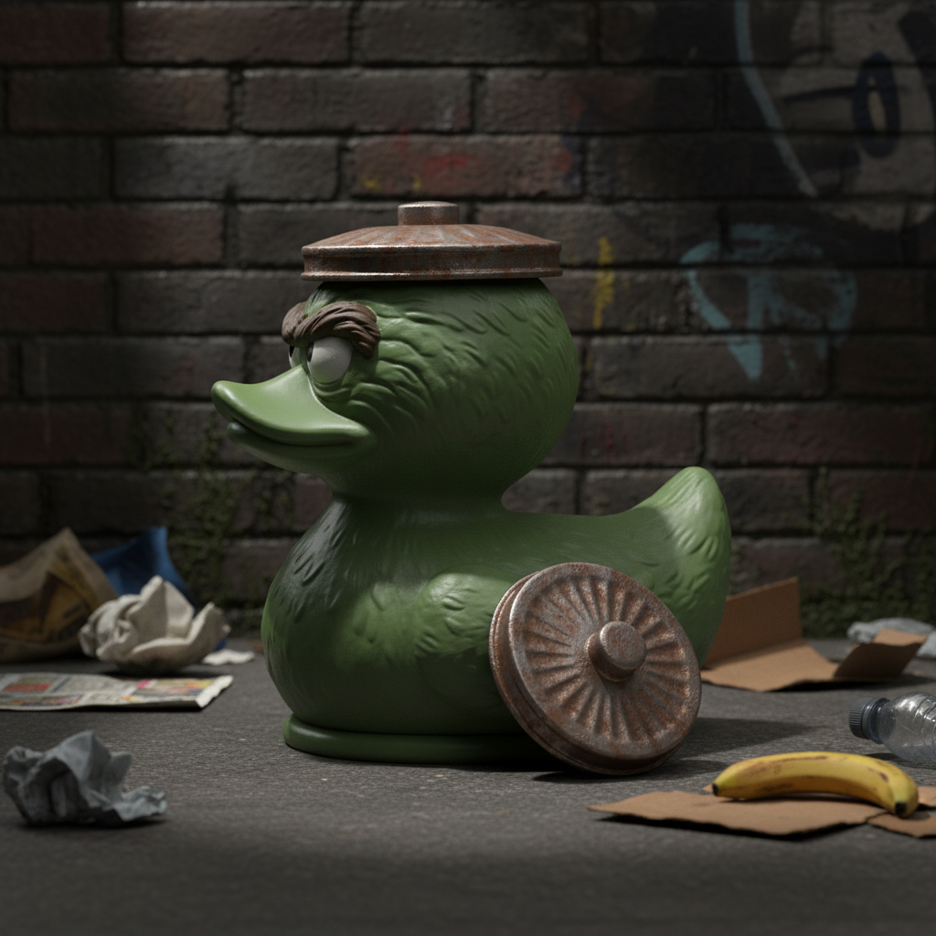 Oscar the Grouch Duck — Left Side View