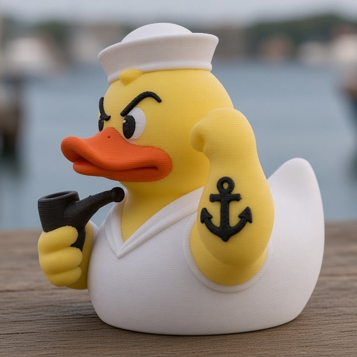 Popeye-Inspired Duck - 45-degree front-left view