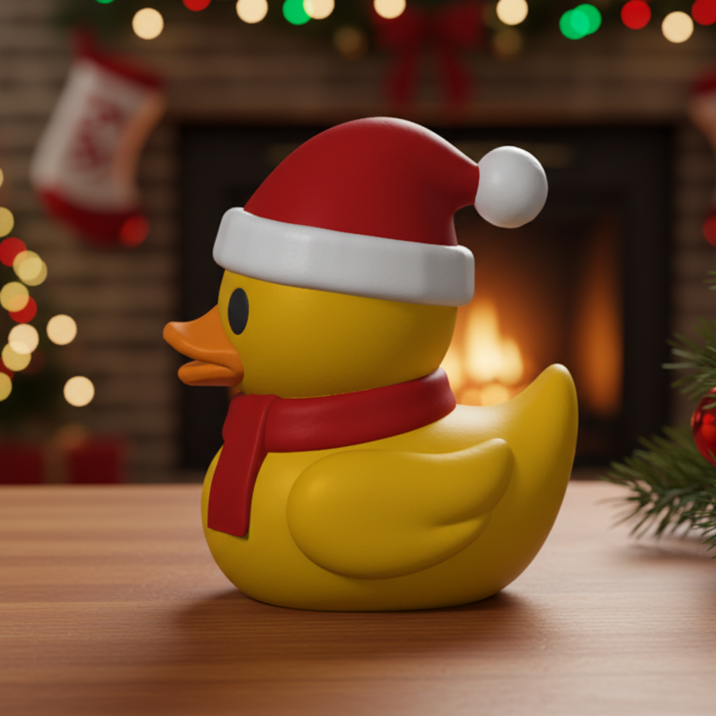 Santa Hat Duck - Left Side