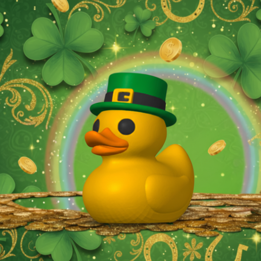 St. Patrick's Day Hat Duck - Front View