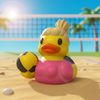 Volleyball Duck — Camera-Facing