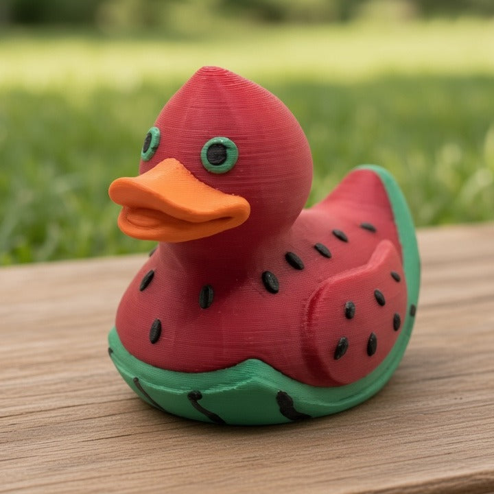 Watermelon Duck - 45-degree front-left view