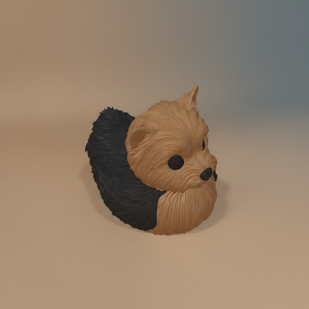 Yorkshire Terrier Duck — Right Side